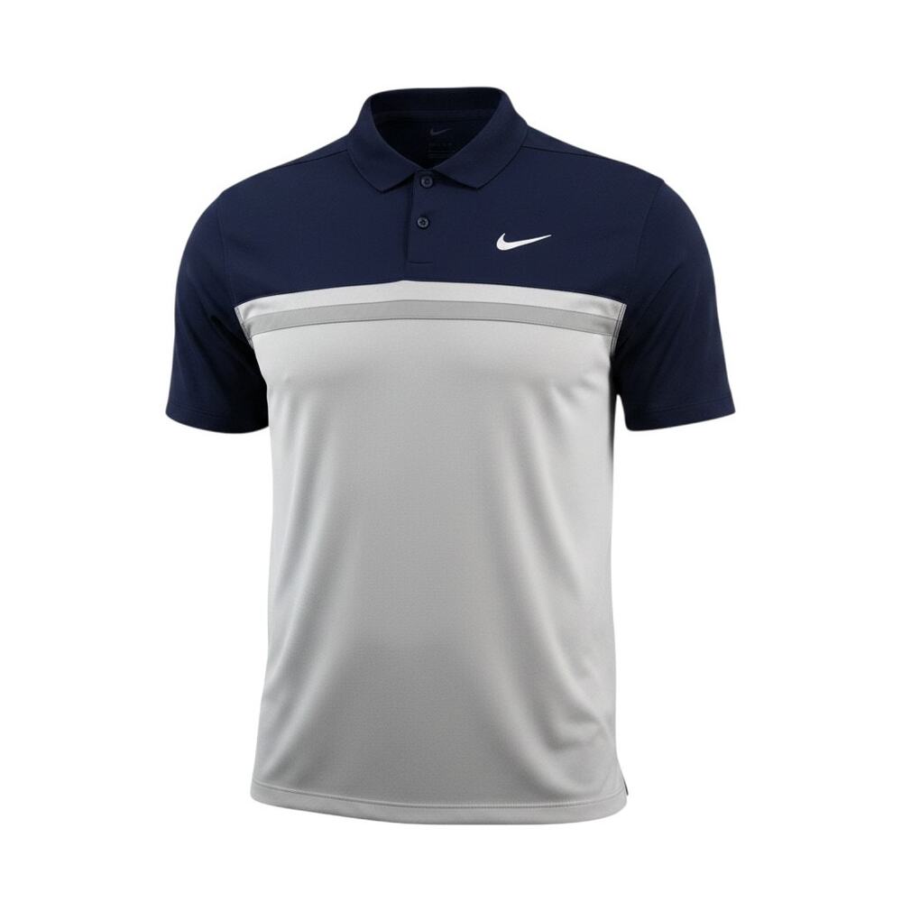 Nike Dri-FIT Men's Blue White Golf Polo Short Sleeve XL